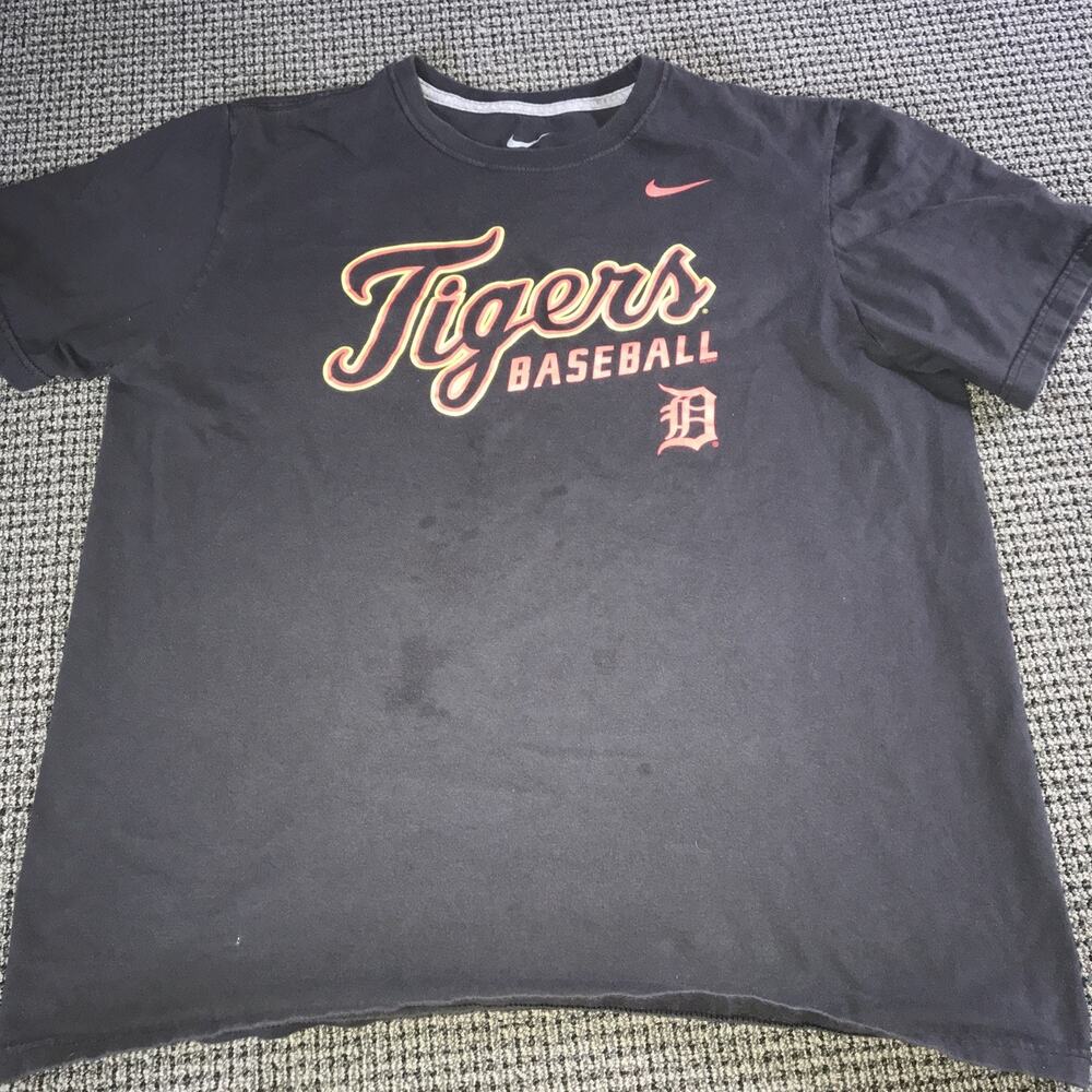Detroit Tigers Nike XL Regular Fit Gray Tee Shirt 2014